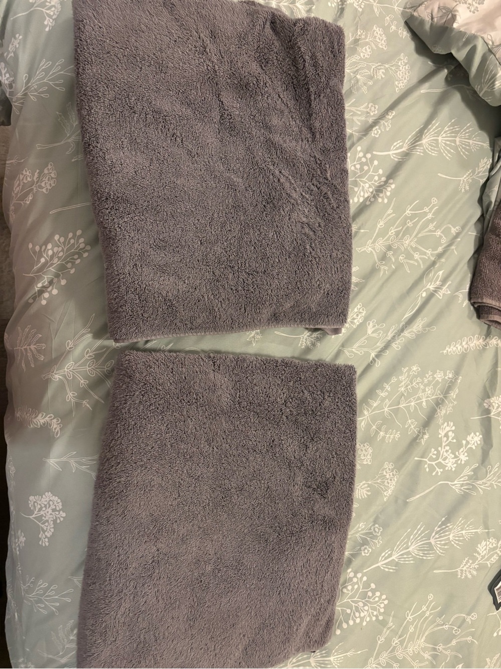 Threshold Gray Towels with Subtle Ribbed Trim
